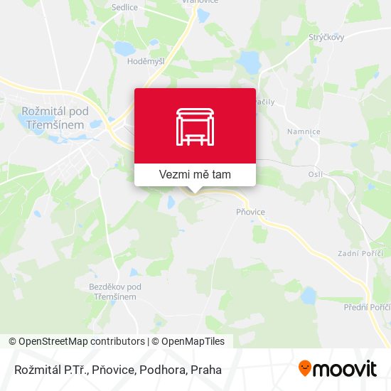 Rožmitál P.Tř., Pňovice, Podhora mapa