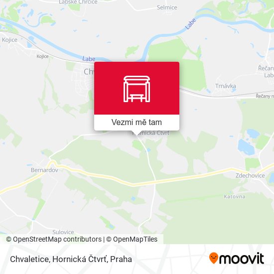 Chvaletice, Hornická Čtvrť mapa