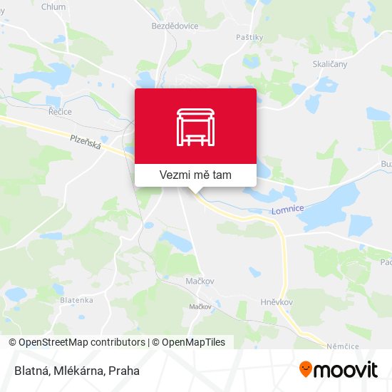 Blatná, Mlékárna mapa