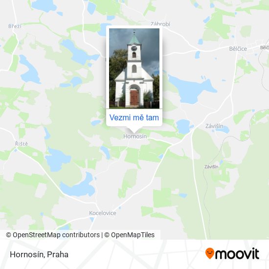 Hornosín mapa