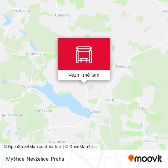 Myštice, Nevželice mapa