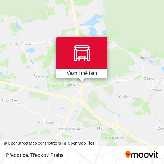 Předotice, Třebkov mapa