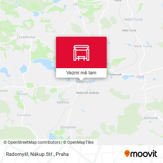 Radomyšl, Nákup.Stř. mapa