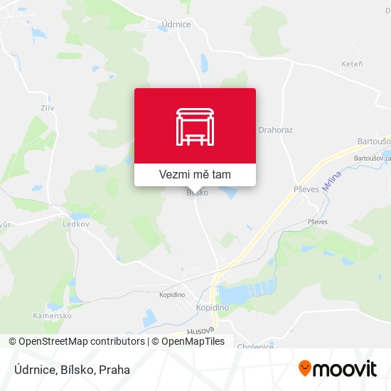 Údrnice, Bílsko mapa