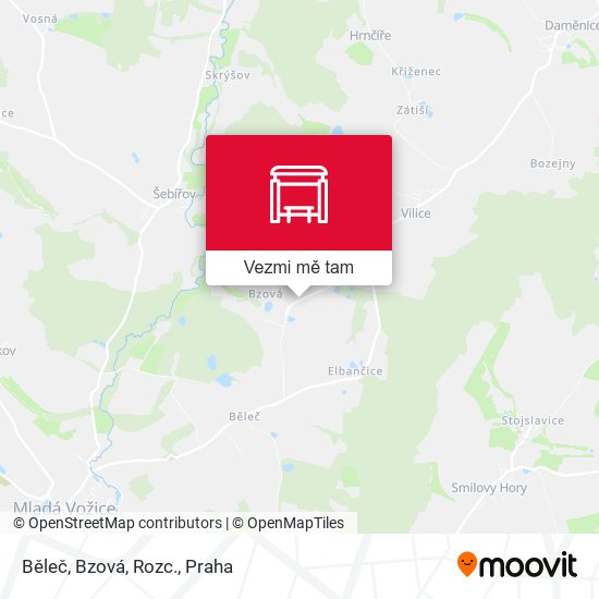 Běleč, Bzová, Rozc. mapa