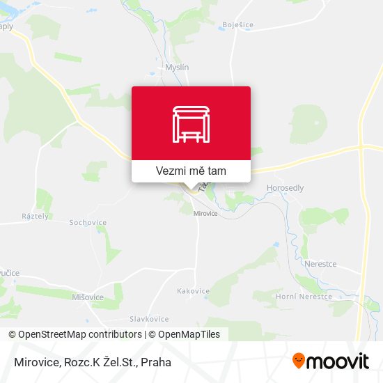 Mirovice, Rozc.K Žel.St. mapa