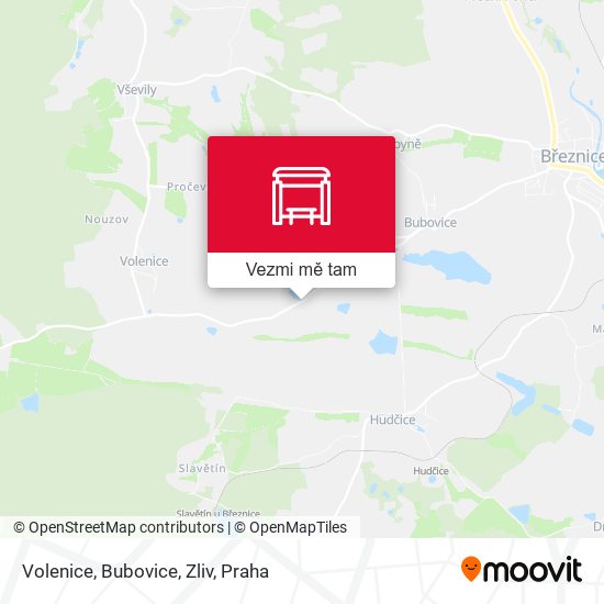 Volenice, Bubovice, Zliv mapa