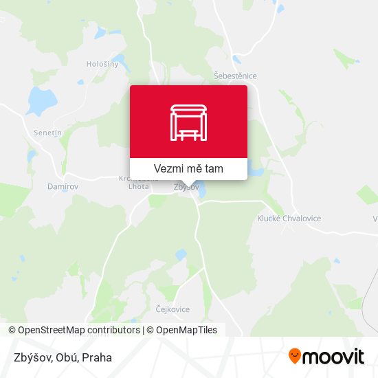Zbýšov, Obú mapa