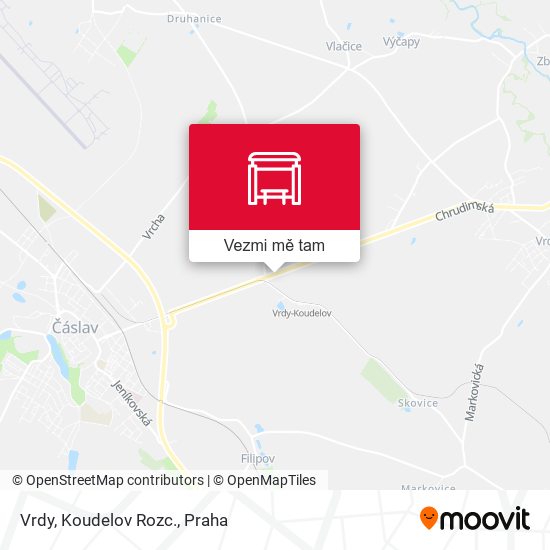 Vrdy, Koudelov Rozc. mapa