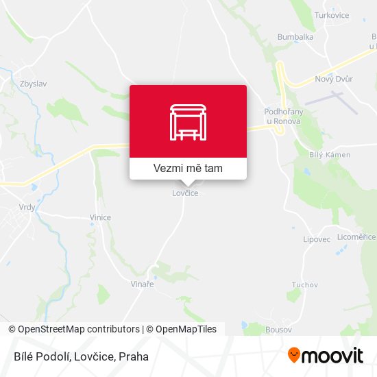 Bílé Podolí, Lovčice mapa