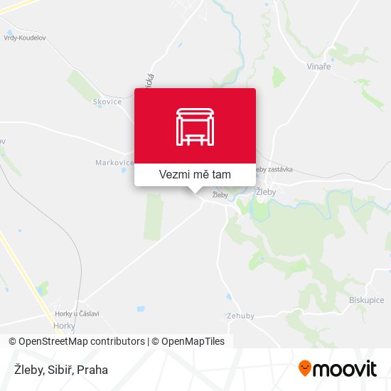 Žleby, Sibiř mapa