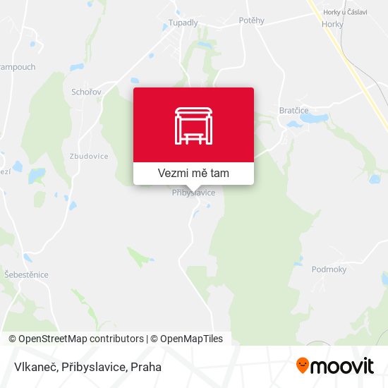 Vlkaneč, Přibyslavice mapa