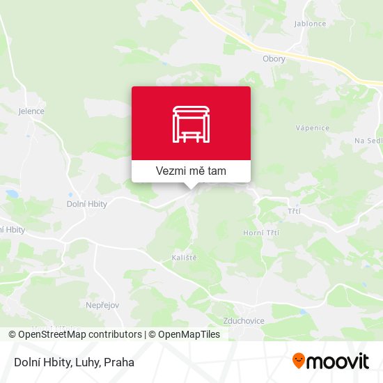 Dolní Hbity, Luhy mapa