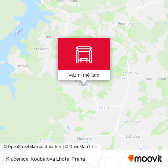 Klučenice, Koubalova Lhota mapa