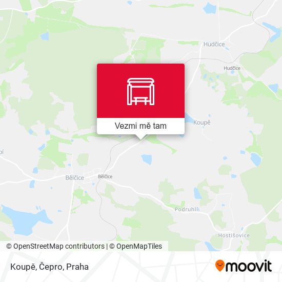 Koupě, Čepro mapa