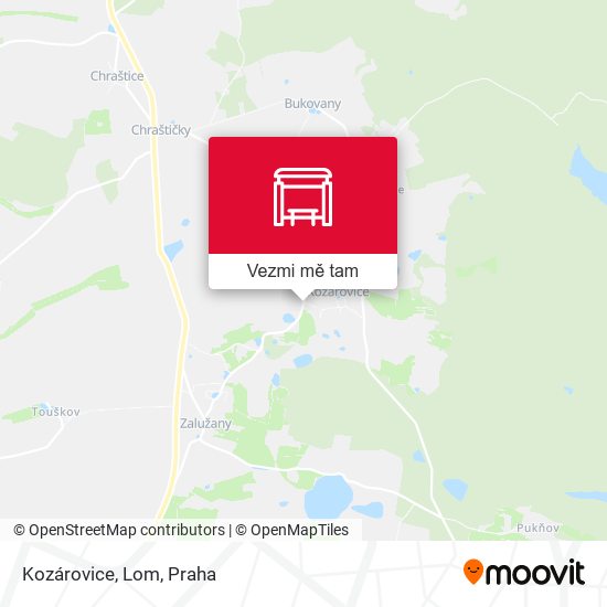 Kozárovice, Lom mapa