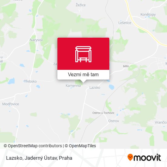 Lazsko, Jaderný Ústav mapa