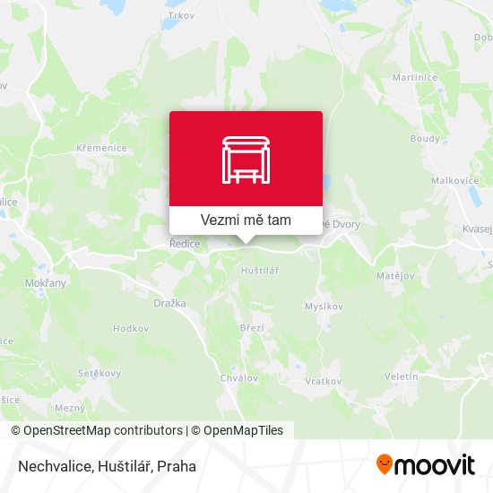 Nechvalice, Huštilář mapa