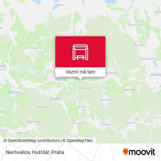 Nechvalice, Huštilář mapa