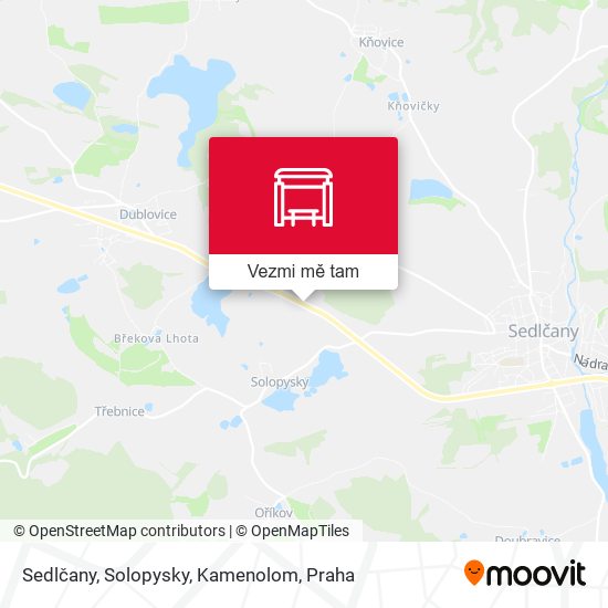 Sedlčany, Solopysky, Kamenolom mapa