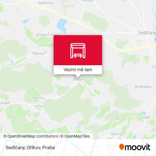 Sedlčany, Oříkov mapa
