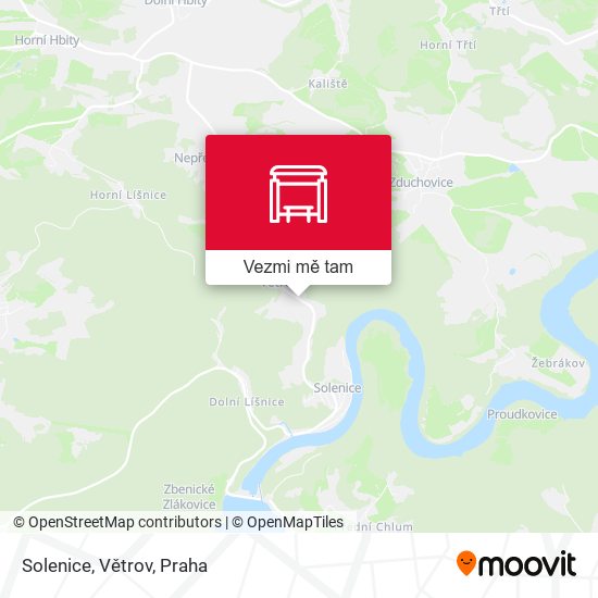 Solenice, Větrov mapa