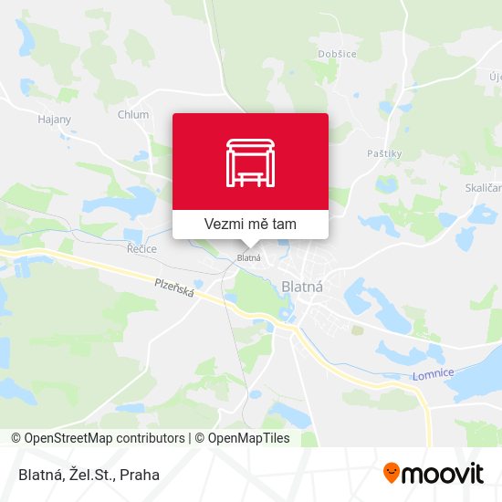 Blatná, Žel.St. mapa
