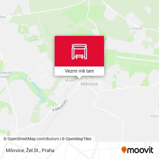 Milovice, Žel.St. mapa