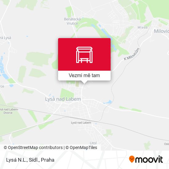 Lysá N.L., Sídl. mapa