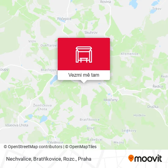Nechvalice, Bratříkovice, Rozc. mapa