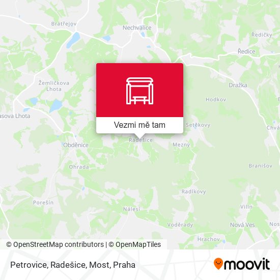 Petrovice, Radešice, Most mapa