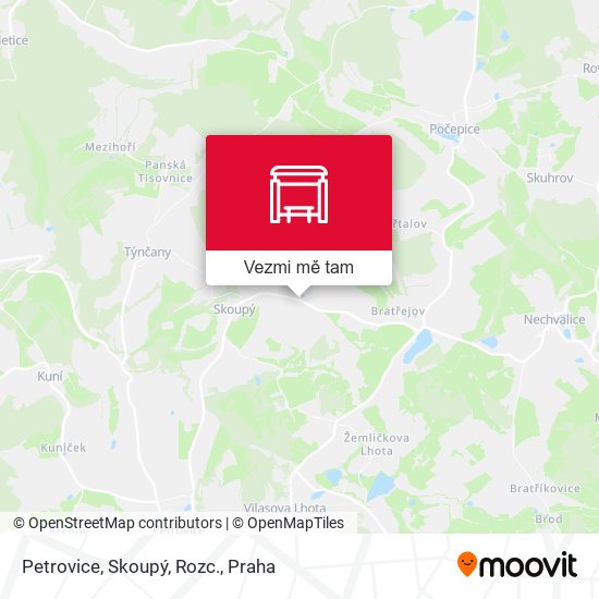 Petrovice, Skoupý, Rozc. mapa