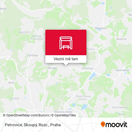 Petrovice, Skoupý, Rozc. mapa
