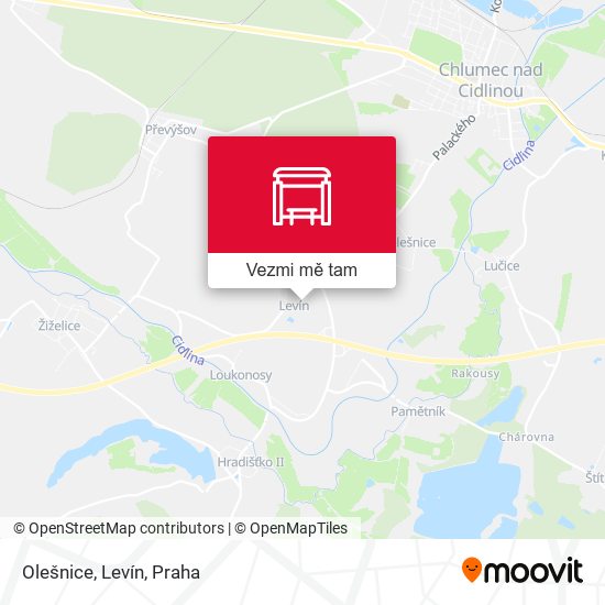 Olešnice, Levín mapa