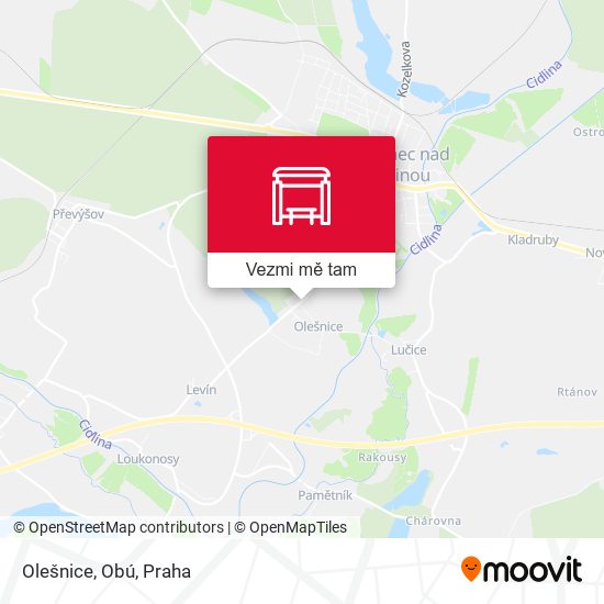 Olešnice, Obú mapa