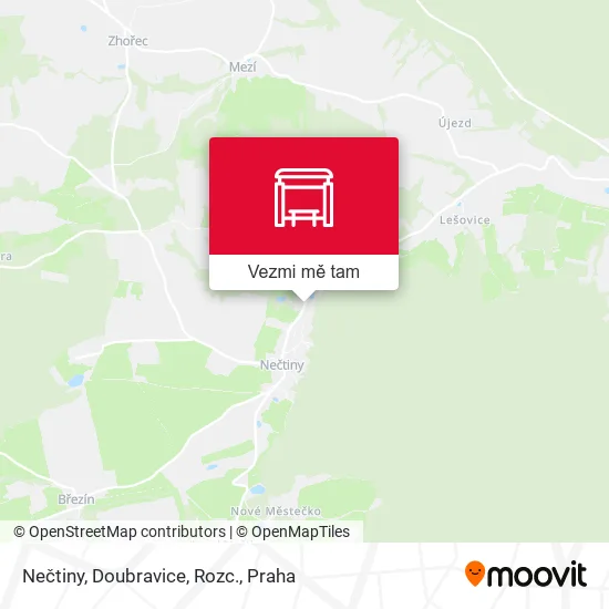 Nečtiny, Doubravice, Rozc. mapa