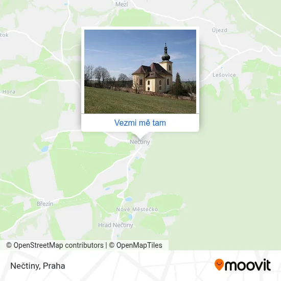 Nečtiny mapa