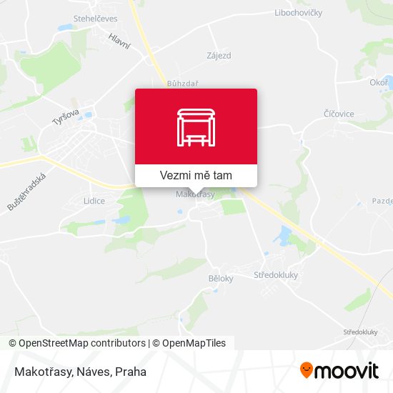 Makotřasy, Náves mapa
