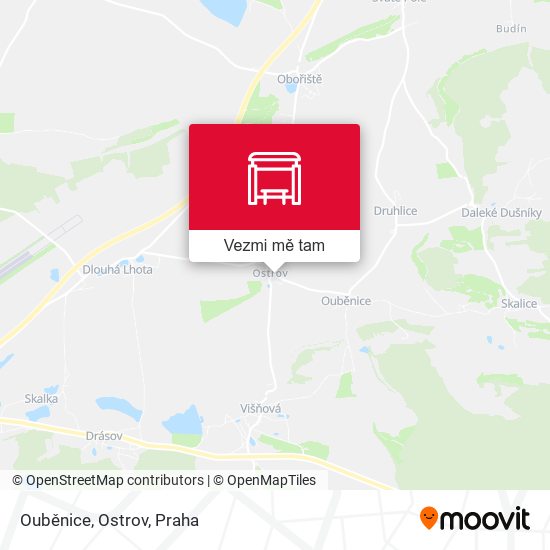 Ouběnice, Ostrov mapa