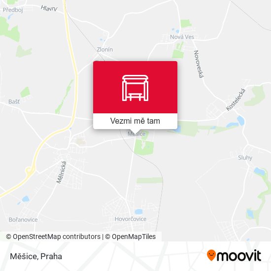 Měšice mapa