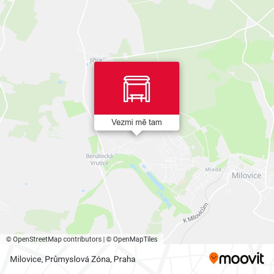 Milovice, Průmyslová Zóna mapa
