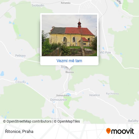 Řítonice mapa