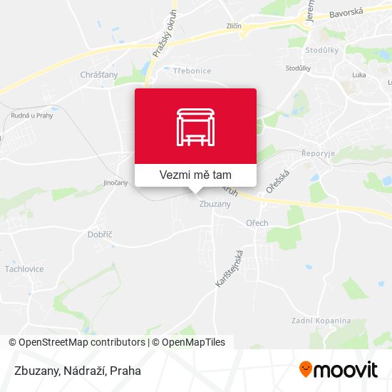 Zbuzany, Nádraží mapa