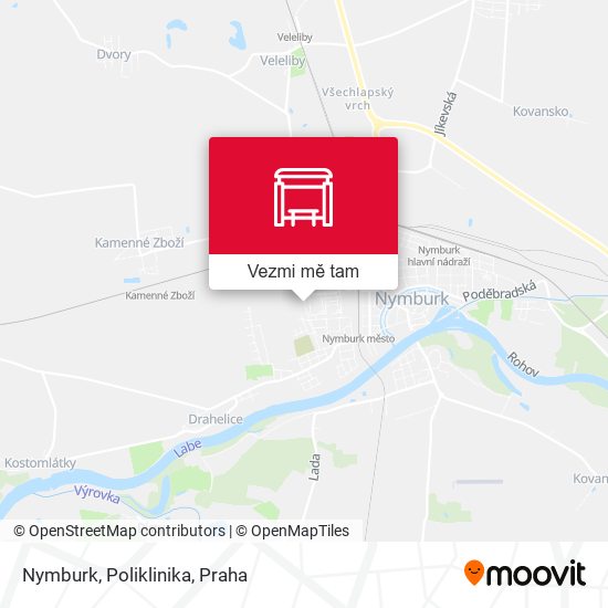 Nymburk, Poliklinika mapa