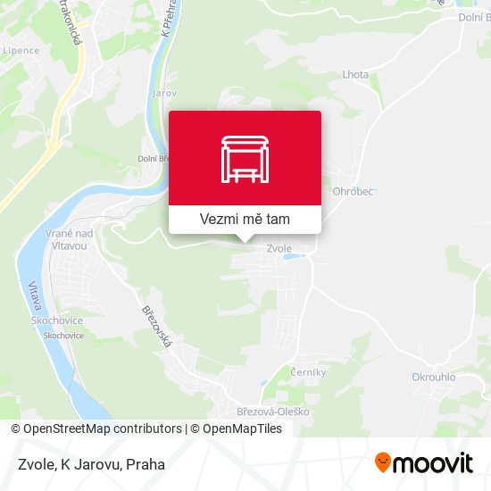 Zvole, K Jarovu mapa