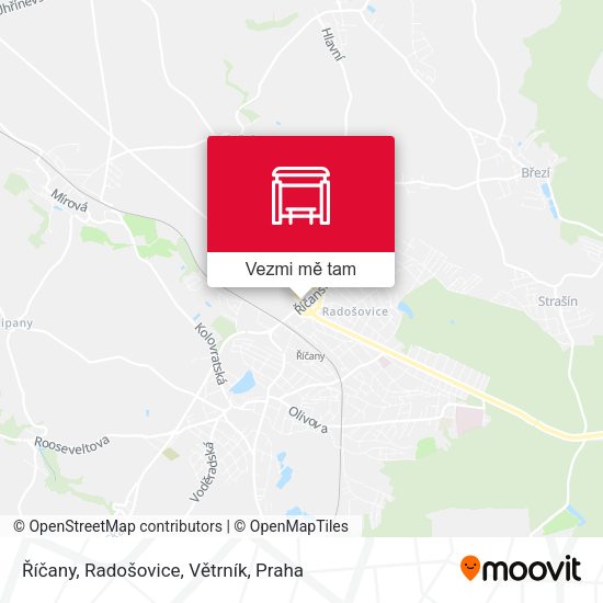 Říčany, Radošovice, Větrník mapa