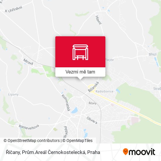 Říčany, Prům.Areál Černokostelecká mapa