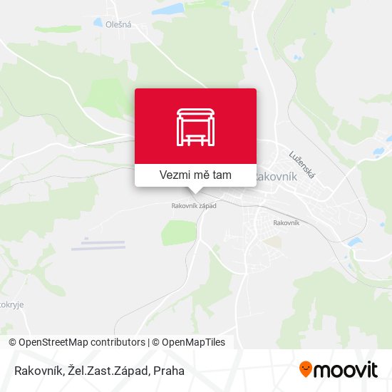 Rakovník, Žel.Zast.Západ mapa
