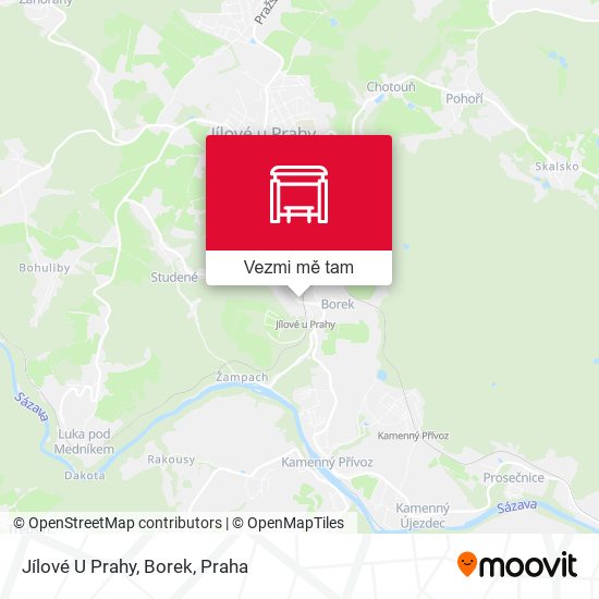 Jílové U Prahy, Borek mapa