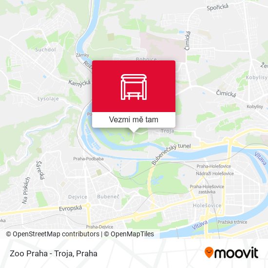 Zoo Praha - Troja mapa